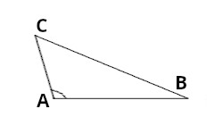 stumpfes ungleichseitiges Dreieck △ABC
